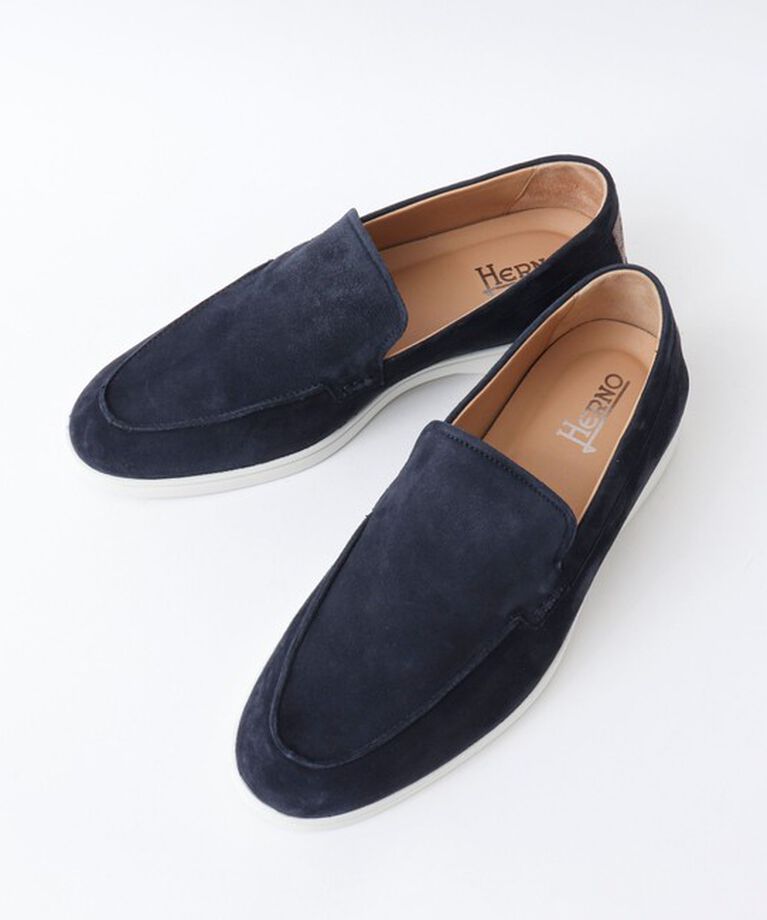 NOLLEY'S goodman「【HERNO/ヘルノ】モノグラム スエード ローファー 25SS」|モカシン|