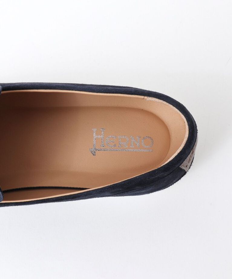 NOLLEY'S goodman「【HERNO/ヘルノ】モノグラム スエード ローファー 25SS」|モカシン|
