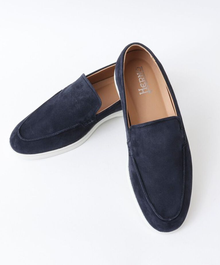NOLLEY'S goodman「【HERNO/ヘルノ】モノグラム スエード ローファー 25SS」|モカシン|
