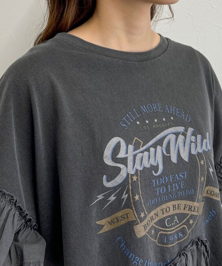 fredy emue「ピグメント加工リメイク風Tシャツ」|Tシャツ・カットソー|
