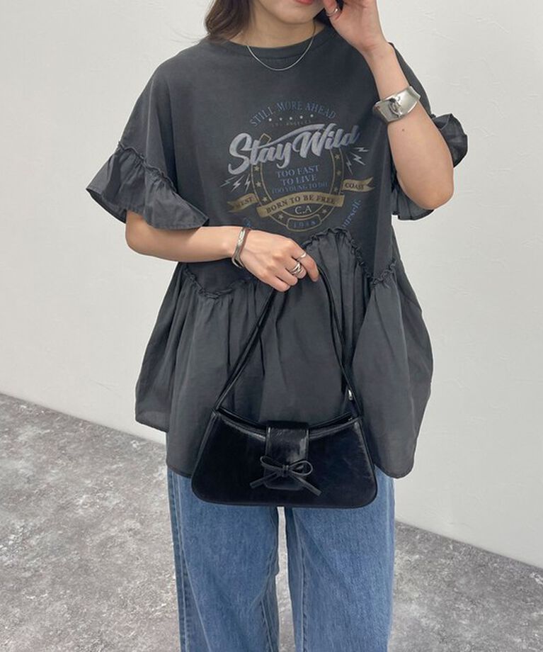 fredy emue「ピグメント加工リメイク風Tシャツ」|Tシャツ・カットソー|