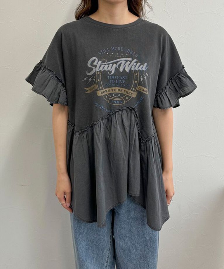 fredy emue「ピグメント加工リメイク風Tシャツ」|Tシャツ・カットソー|