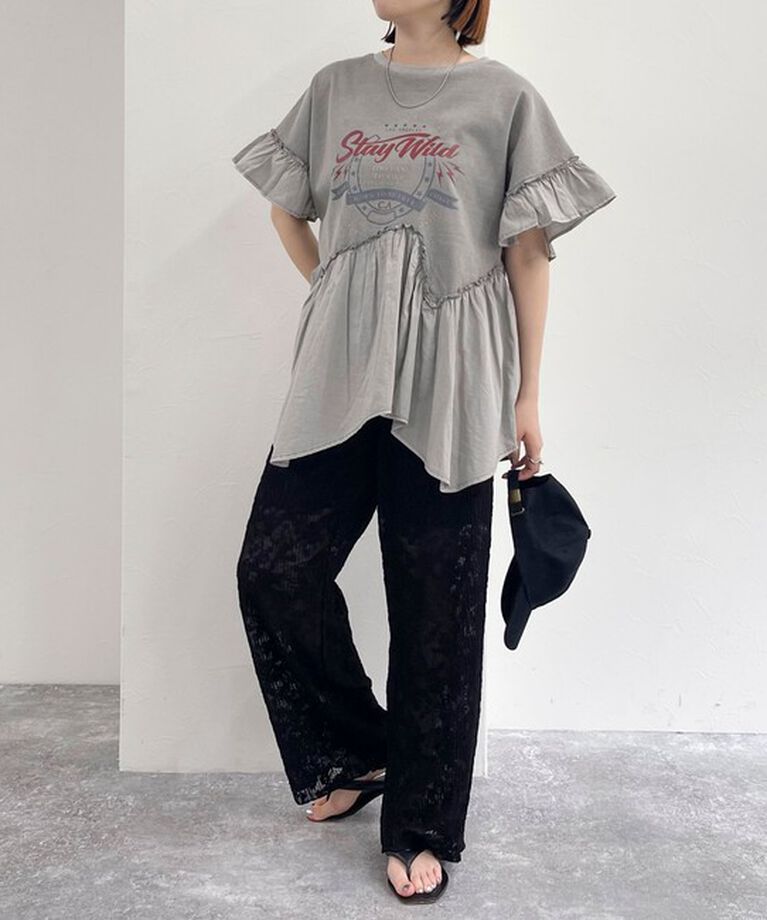 fredy emue「ピグメント加工リメイク風Tシャツ」|Tシャツ・カットソー|