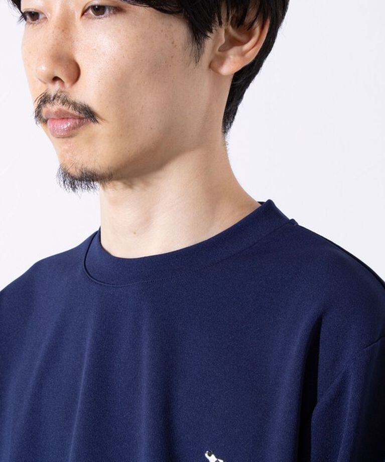 GLOSTER「【GLOSTER/グロスター】フレンチブルドッグ刺繍 カットジョーゼット長袖Tシャツ ワンポイント」|Tシャツ・カットソー|