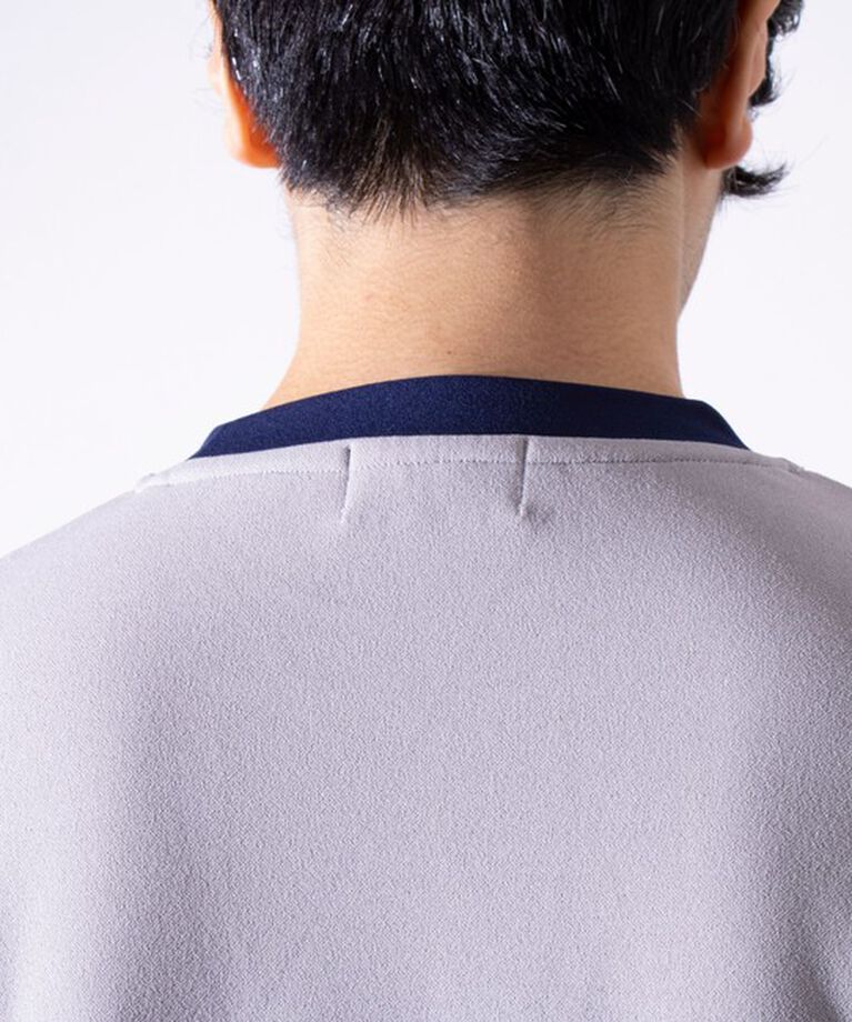 GLOSTER「【GLOSTER/グロスター】フレンチブルドッグ刺繍 カットジョーゼット長袖Tシャツ ワンポイント」|Tシャツ・カットソー|