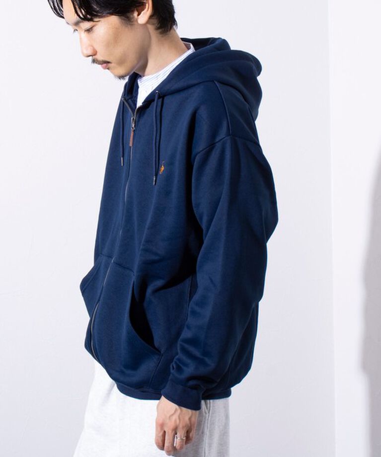GLOSTER「【BEVERLY HILLS POLO CLUB】ジップアップ パーカー フーディ ワンポイント刺繍」|パーカー|