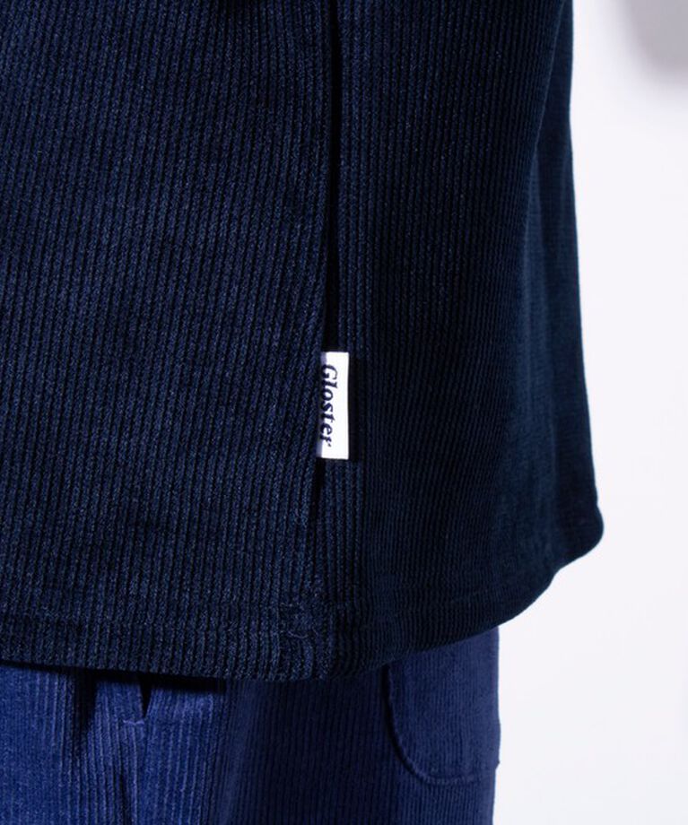 GLOSTER「【GLOSTER】フレンチブルドッグ刺繍 裏フリース コーデュロイ ボンディング プルオーバー」|スウェット・ジャージ|