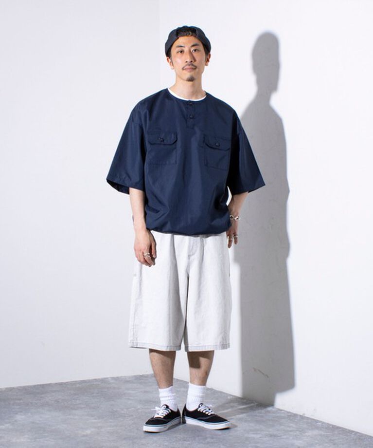 GLOSTER「【TAION/タイオン】ミリタリー Ripstop ヘンリーネック 半袖Tシャツ」|Tシャツ・カットソー|