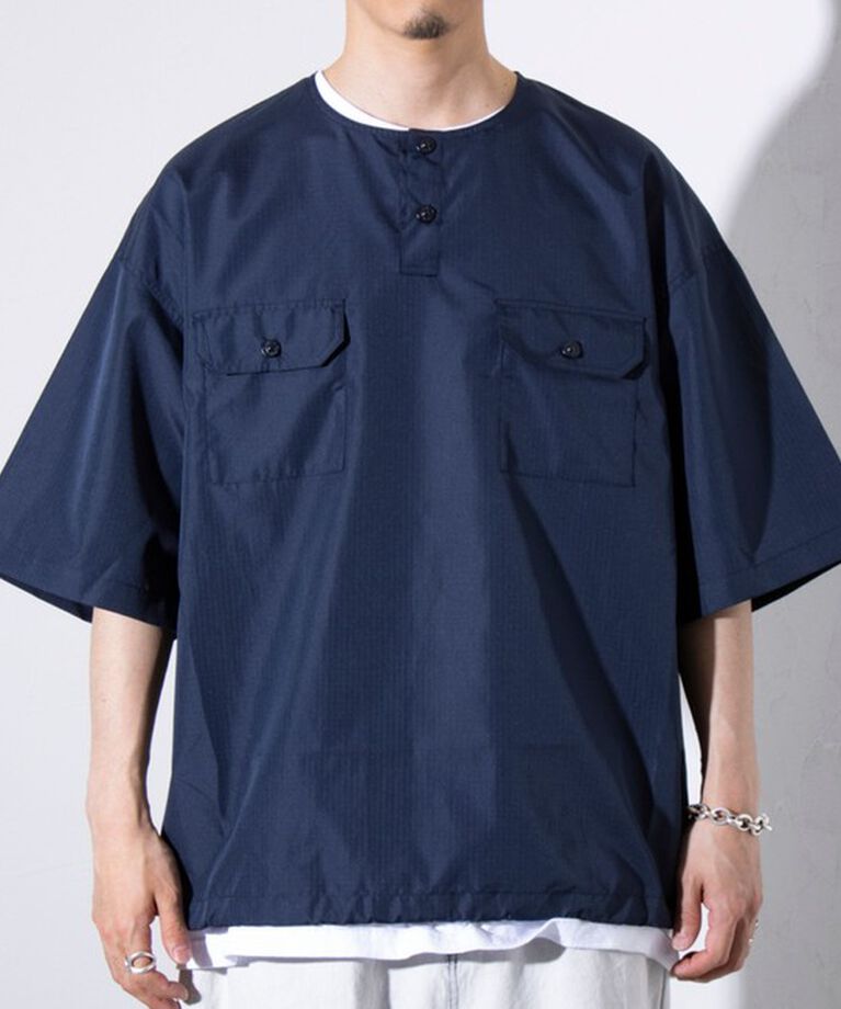 GLOSTER「【TAION/タイオン】ミリタリー Ripstop ヘンリーネック 半袖Tシャツ」|Tシャツ・カットソー|