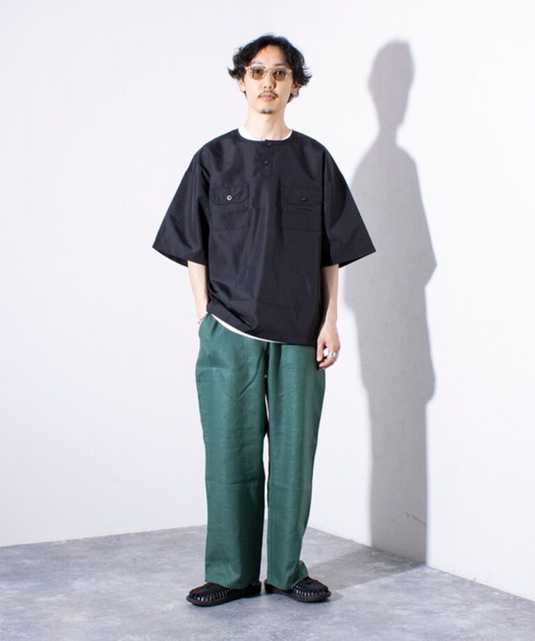 GLOSTER「【TAION/タイオン】ミリタリー Ripstop ヘンリーネック 半袖Tシャツ」|Tシャツ・カットソー|