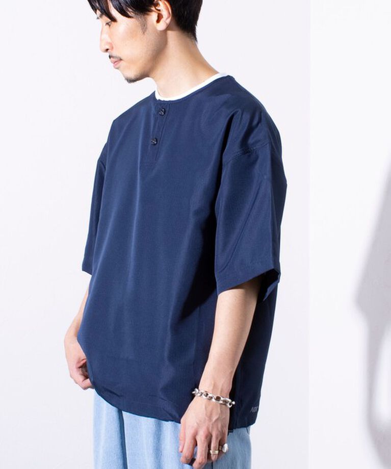 GLOSTER「【TAION/タイオン】別注 ミリタリー Ripstop ヘンリーネック 半袖Tシャツ ユニセックス」|Tシャツ・カットソー|