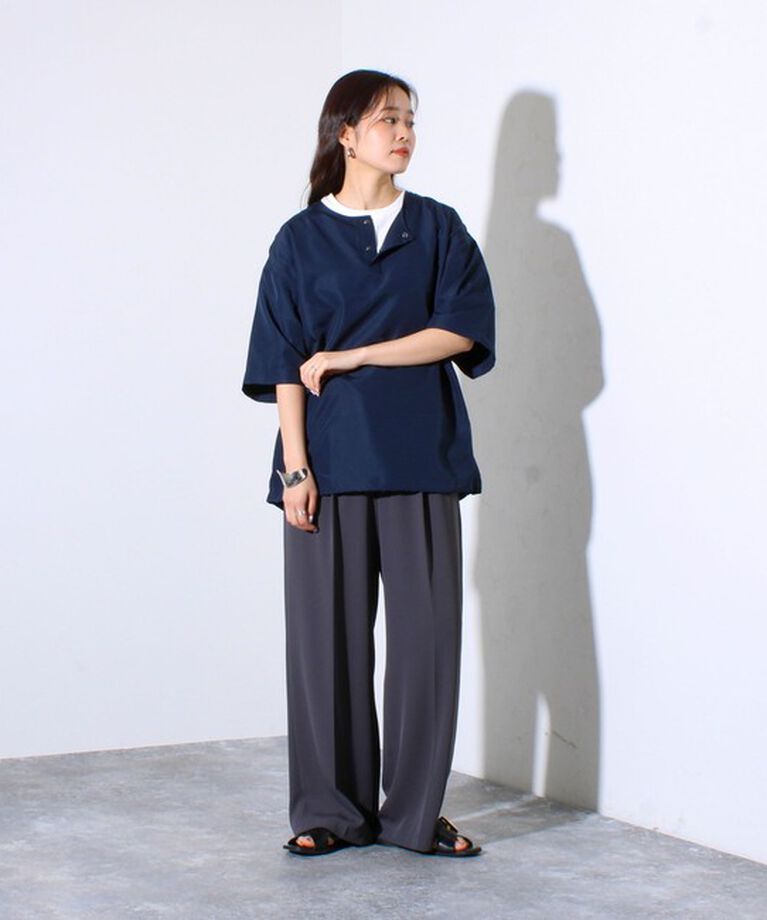 GLOSTER「【TAION/タイオン】別注 ミリタリー Ripstop ヘンリーネック 半袖Tシャツ ユニセックス」|Tシャツ・カットソー|