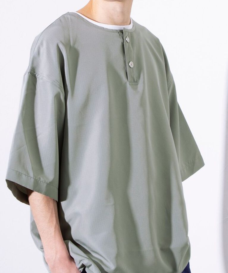 GLOSTER「【TAION/タイオン】別注 ミリタリー Ripstop ヘンリーネック 半袖Tシャツ ユニセックス」|Tシャツ・カットソー|