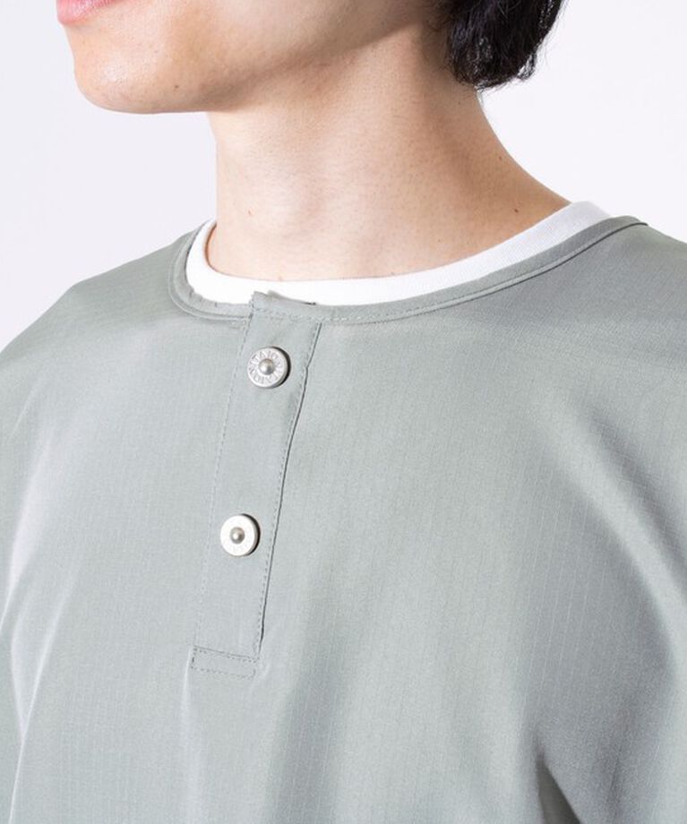 GLOSTER「【TAION/タイオン】別注 ミリタリー Ripstop ヘンリーネック 半袖Tシャツ ユニセックス」|Tシャツ・カットソー|