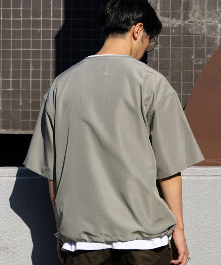 GLOSTER「【TAION/タイオン】別注 ミリタリー Ripstop ヘンリーネック 半袖Tシャツ ユニセックス」|Tシャツ・カットソー|