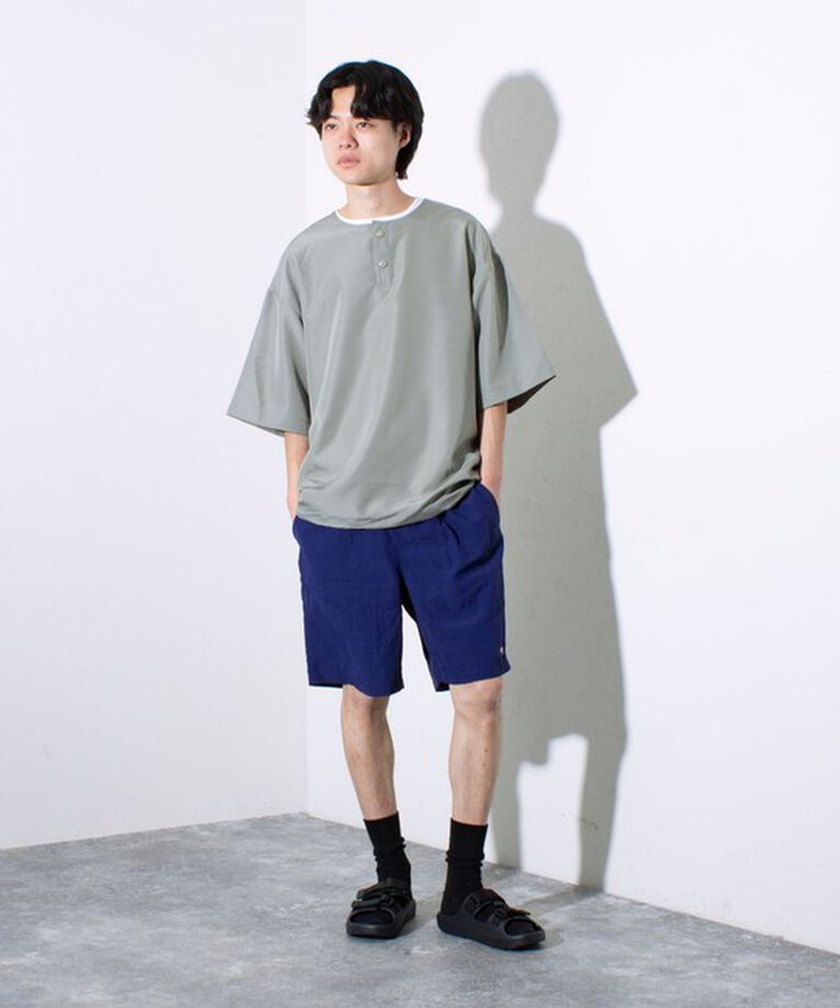GLOSTER「【TAION/タイオン】別注 ミリタリー Ripstop ヘンリーネック 半袖Tシャツ ユニセックス」|Tシャツ・カットソー|
