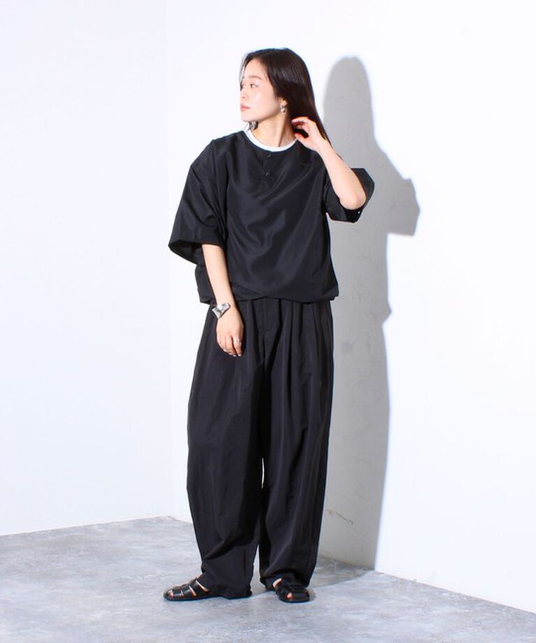 GLOSTER「【TAION/タイオン】別注 ミリタリー Ripstop ヘンリーネック 半袖Tシャツ ユニセックス」|Tシャツ・カットソー|