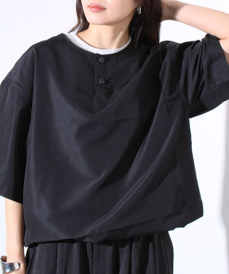GLOSTER「【TAION/タイオン】別注 ミリタリー Ripstop ヘンリーネック 半袖Tシャツ ユニセックス」|Tシャツ・カットソー|