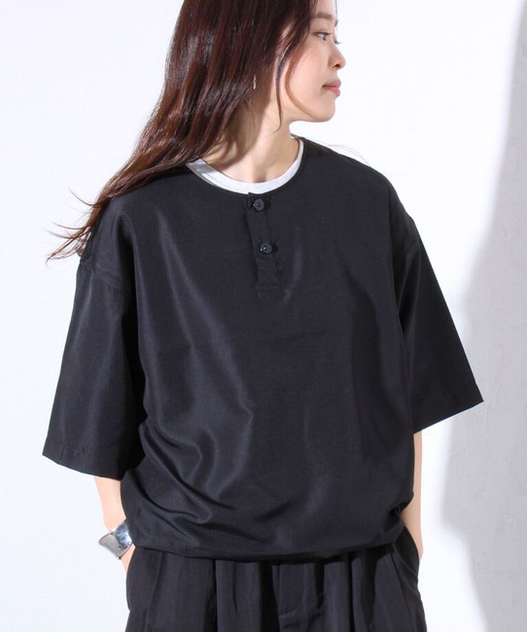 GLOSTER「【TAION/タイオン】別注 ミリタリー Ripstop ヘンリーネック 半袖Tシャツ ユニセックス」|Tシャツ・カットソー|