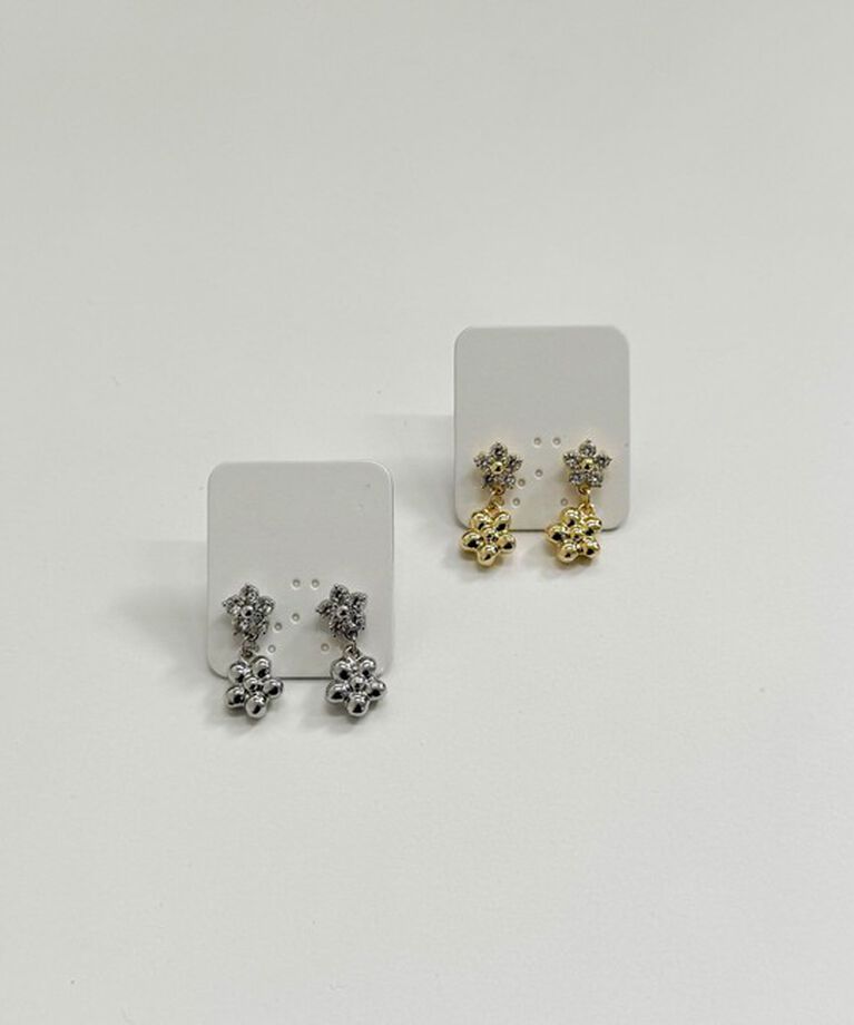 fredy emue「ビジュー＆メタルフラワーピアス」|ピアス|