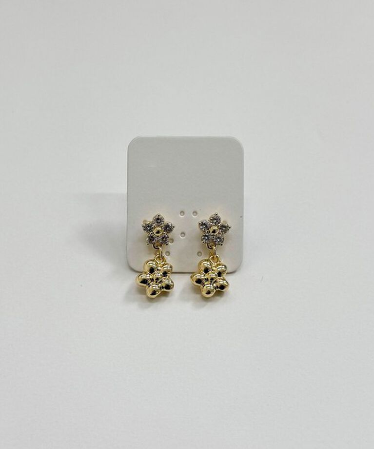 fredy emue「ビジュー＆メタルフラワーピアス」|ピアス|