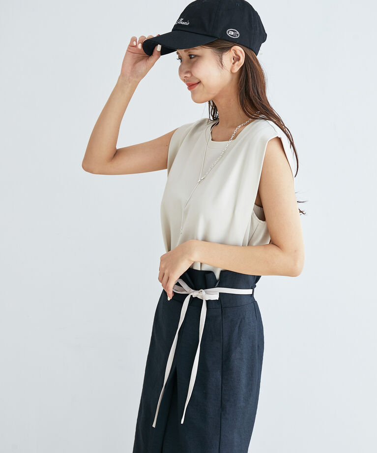vis-a-vis「【WEB限定】シルケットノースリーブプルオーバー」|Tシャツ・カットソー|