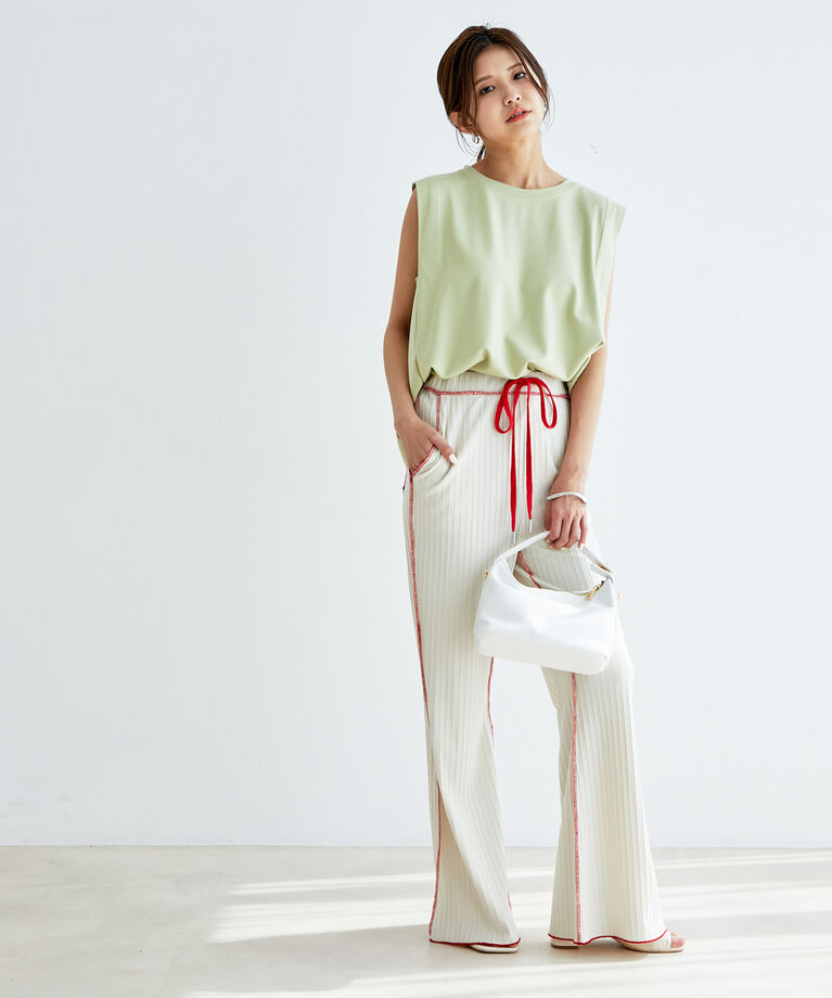 vis-a-vis「【WEB限定】シルケットノースリーブプルオーバー」|Tシャツ・カットソー|