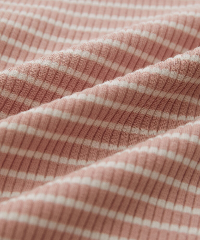 vis-a-vis「【WEB限定】前後２WAYスナップ釦付きフレンチスリーブボーダープルオーバー」|Tシャツ・カットソー|