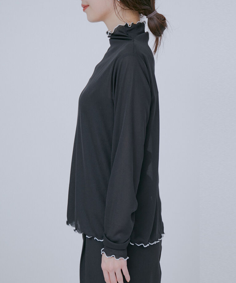 VIS「【洗える】前後2WAYシアーハイネックメローインナー」|Tシャツ・カットソー|