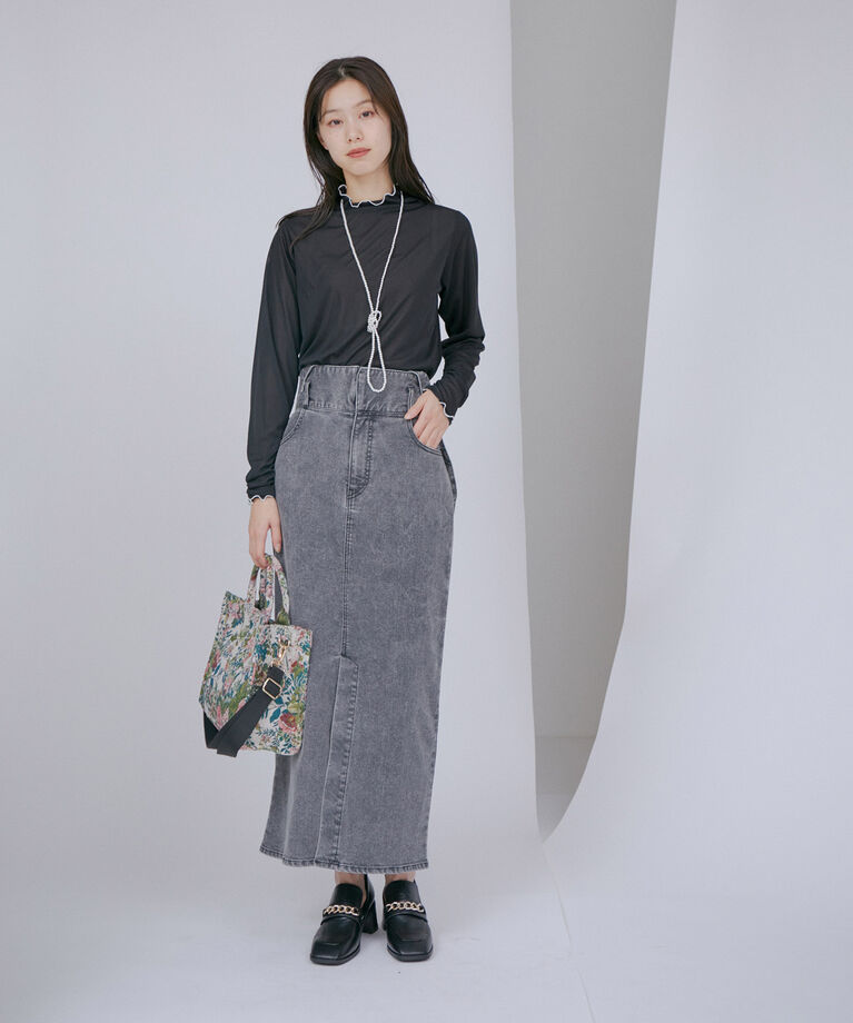 VIS「【洗える】前後2WAYシアーハイネックメローインナー」|Tシャツ・カットソー|