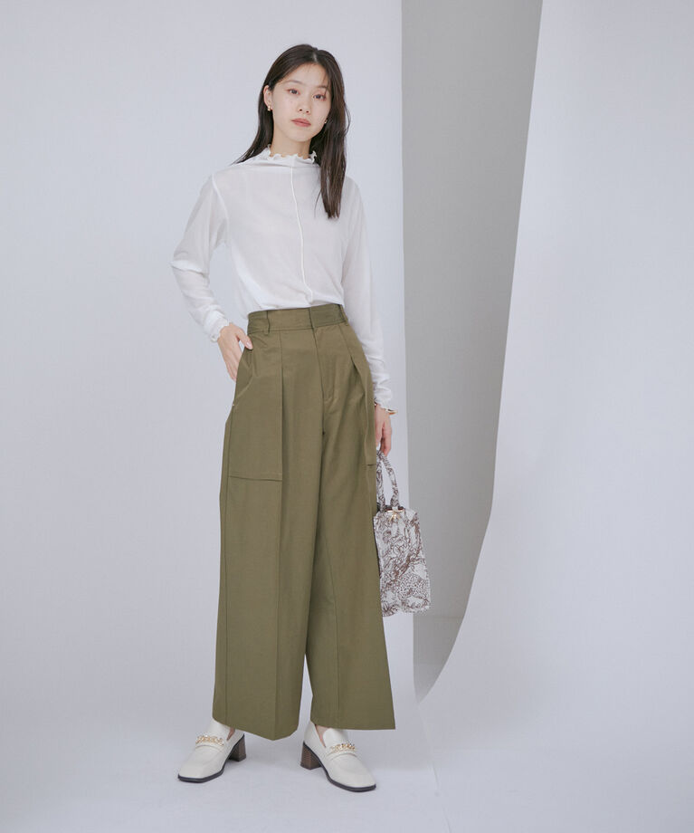 VIS「【洗える】前後2WAYシアーハイネックメローインナー」|Tシャツ・カットソー|