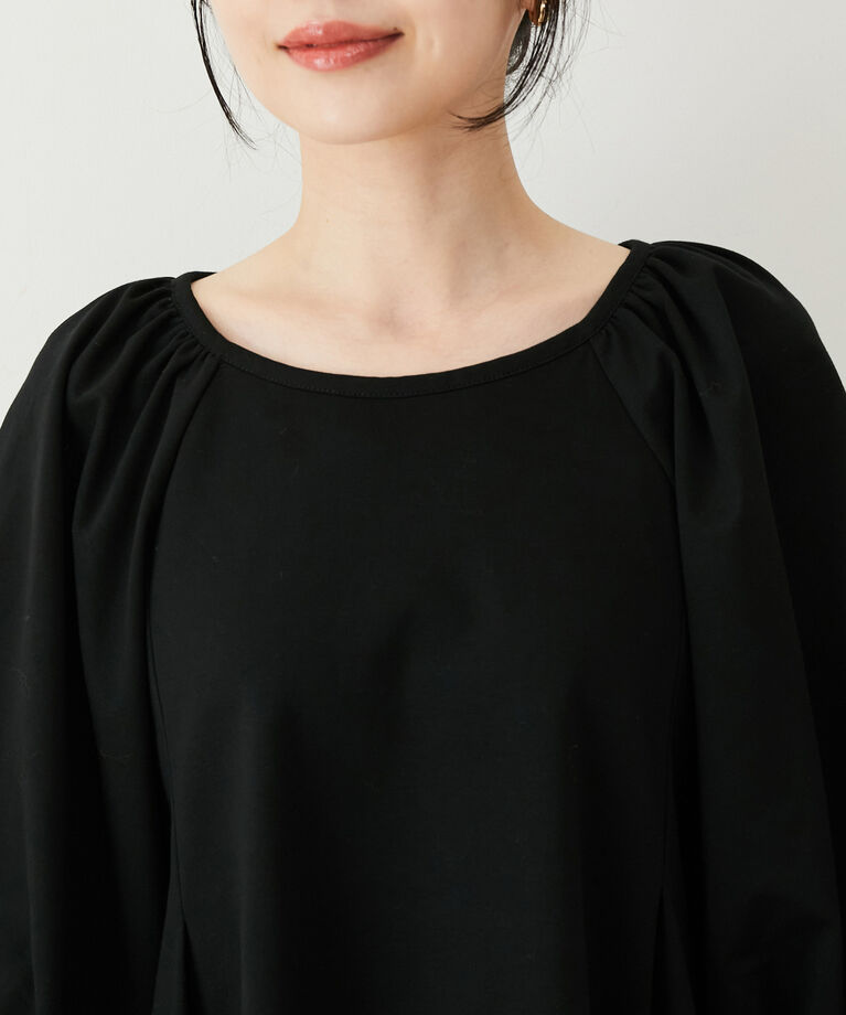 VIS「【洗える】ボリュームスリーブチュニックトップス」|Tシャツ・カットソー|