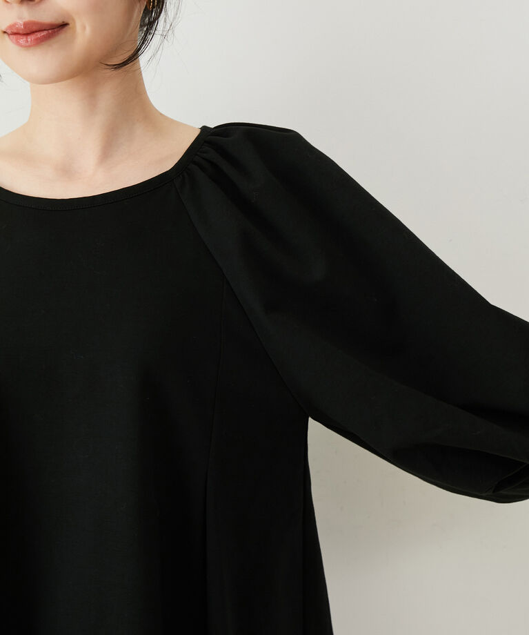 VIS「【洗える】ボリュームスリーブチュニックトップス」|Tシャツ・カットソー|