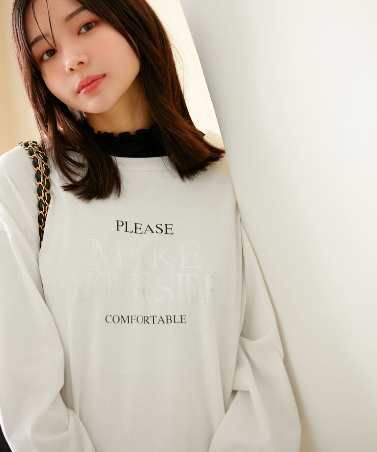 VIS「【洗える】ロゴ＆フォト箔プリントアソートロングTシャツ」|Tシャツ・カットソー|