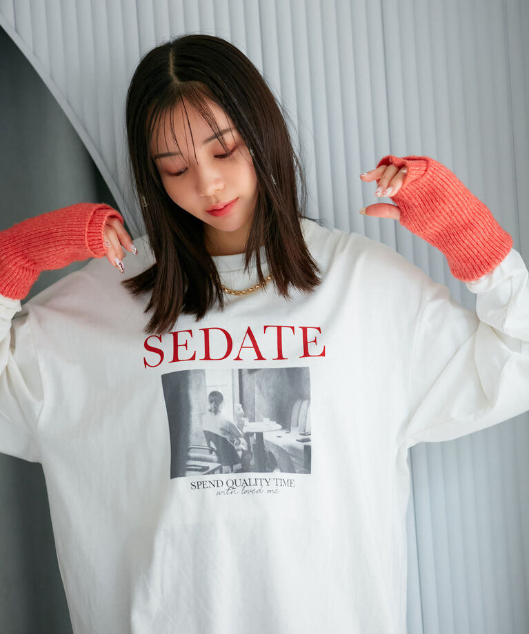 VIS「【洗える】ロゴ＆フォト箔プリントアソートロングTシャツ」|Tシャツ・カットソー|