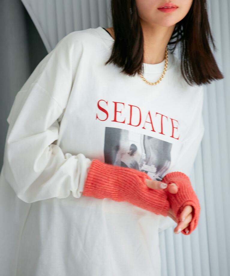 VIS「【洗える】ロゴ＆フォト箔プリントアソートロングTシャツ」|Tシャツ・カットソー|