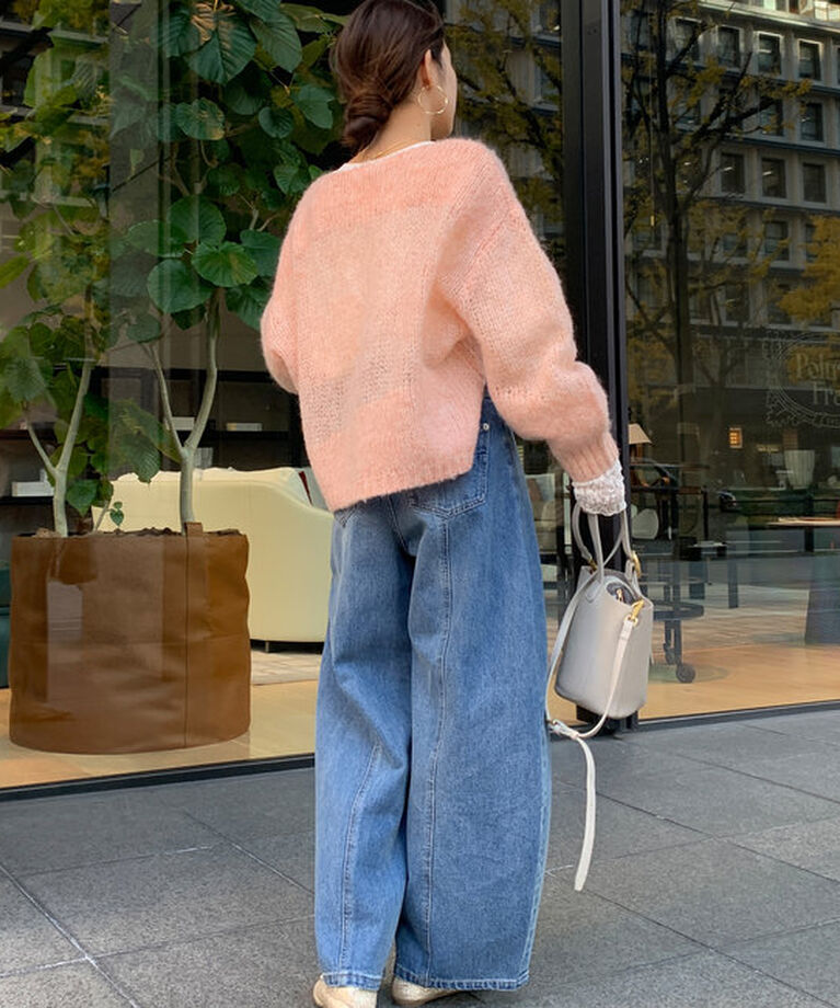  「センターラインデニムカーブパンツ」|デニム|