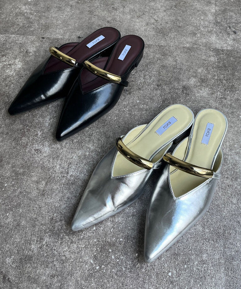  「GOLDモチーフミュール」|ロングブーツ|