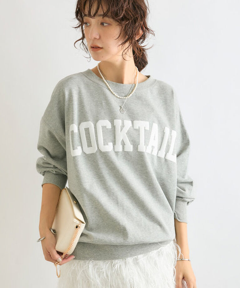  「【ロングシーズン着れる】COCKTAILライトスウェット」|Tシャツ・カットソー|グレー