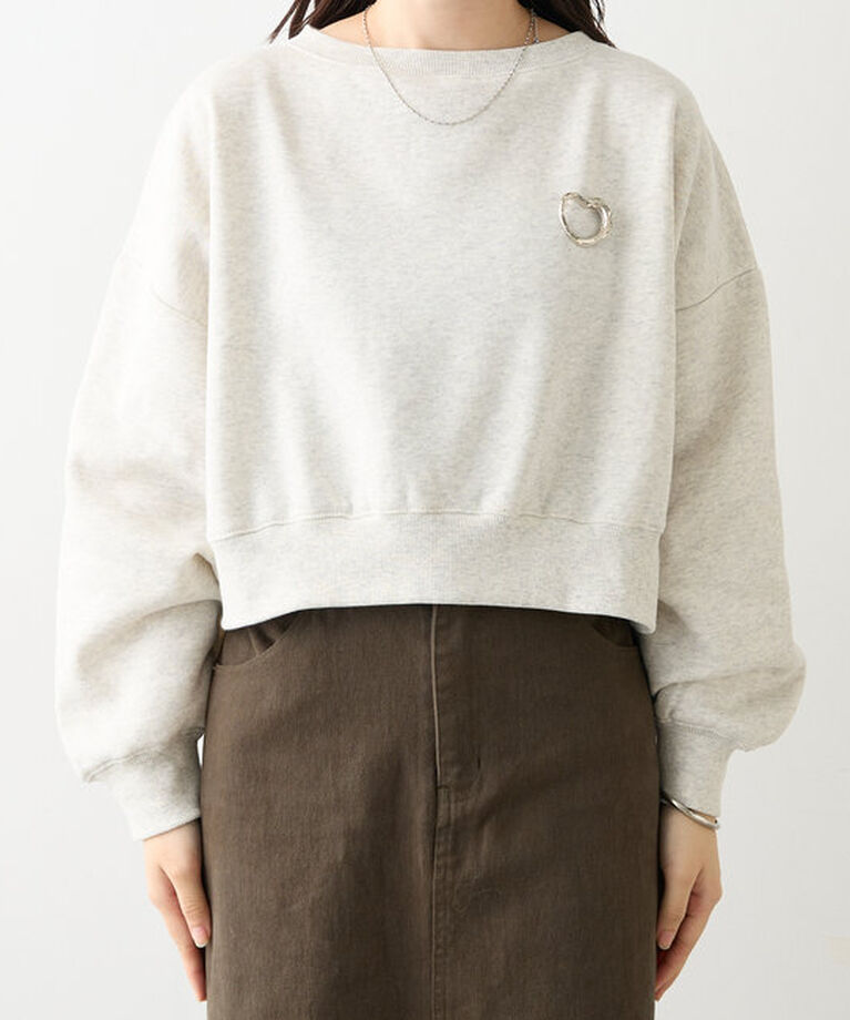  「ブローチ付きスウェット」|Tシャツ・カットソー|