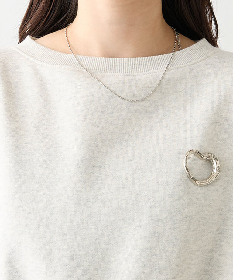  「ブローチ付きスウェット」|Tシャツ・カットソー|
