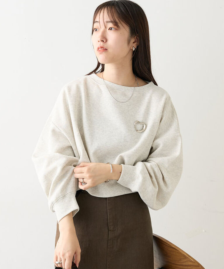  「ブローチ付きスウェット」|Tシャツ・カットソー|