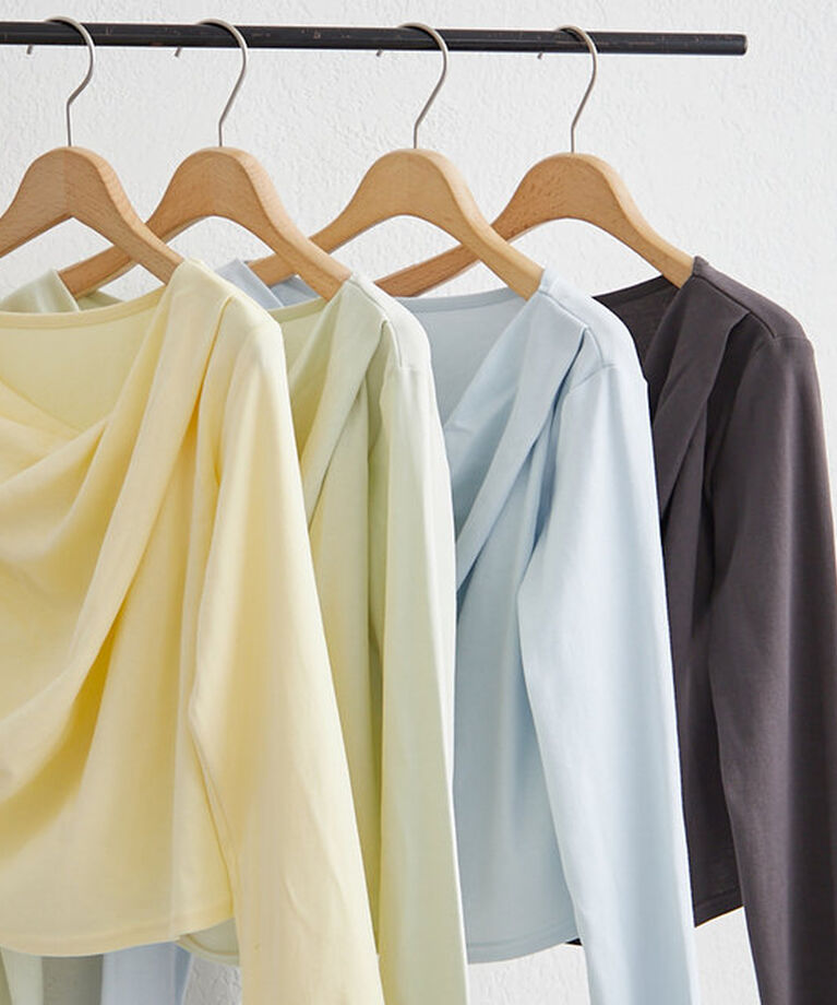  「オフショルロングTシャツ」|Tシャツ・カットソー|