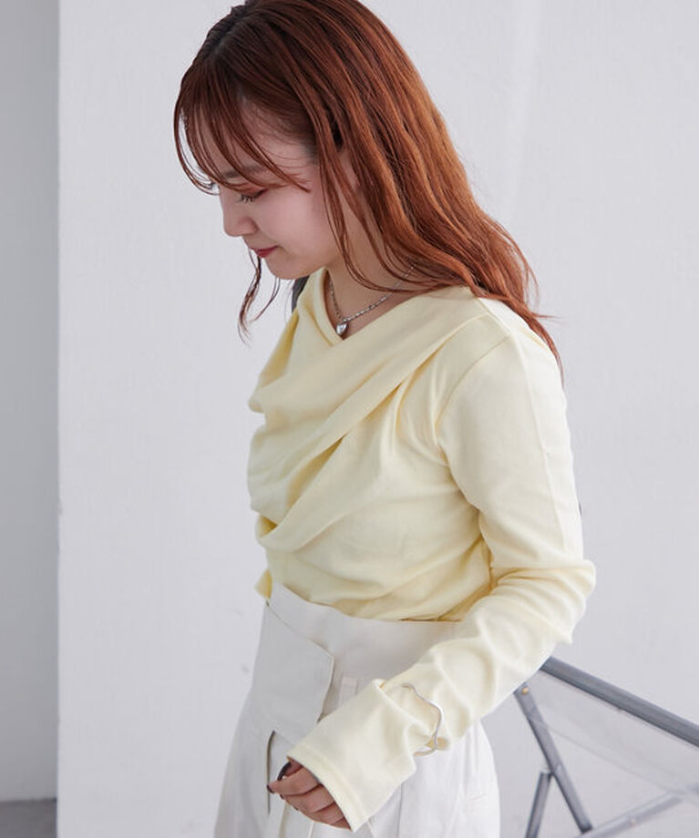  「オフショルロングTシャツ」|Tシャツ・カットソー|