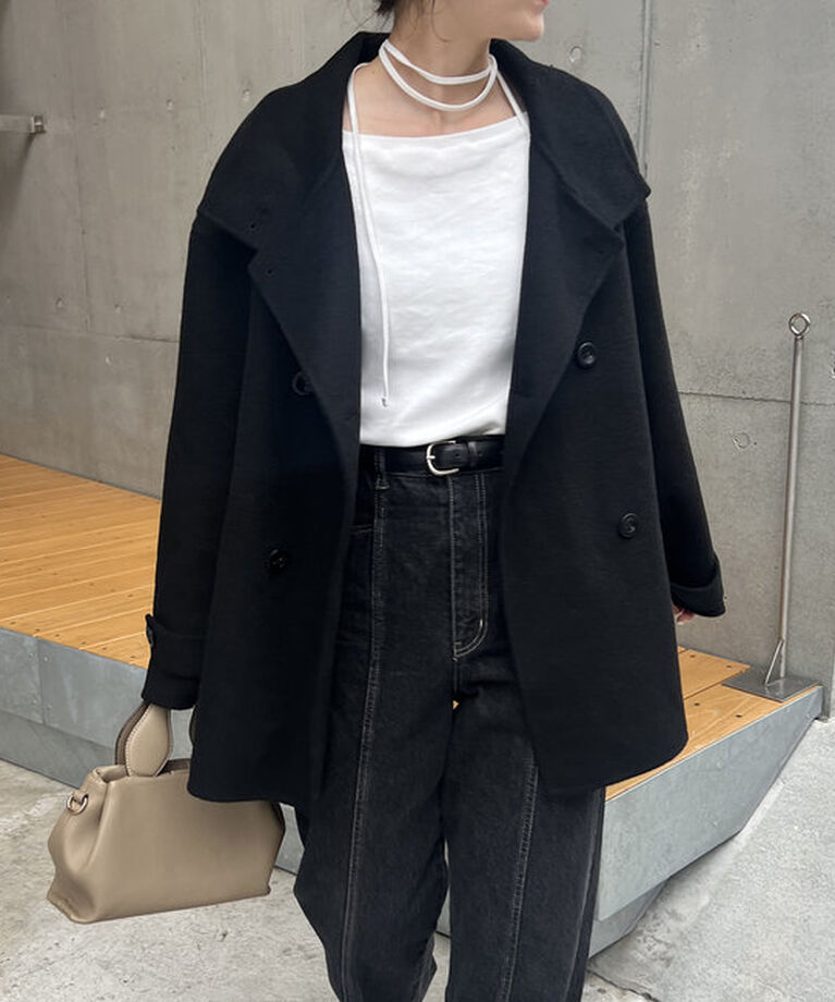  「【サイズ展開あり】Wフェイススタンドウールコート」|その他|