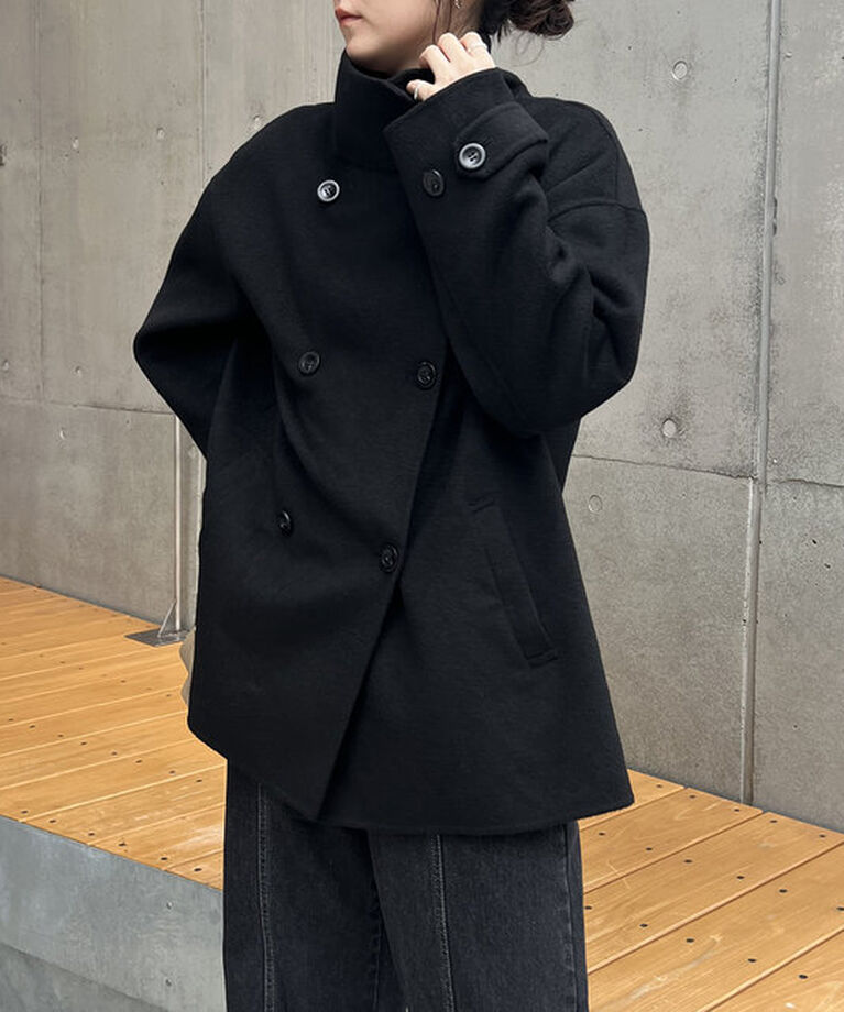  「【サイズ展開あり】Wフェイススタンドウールコート」|その他|