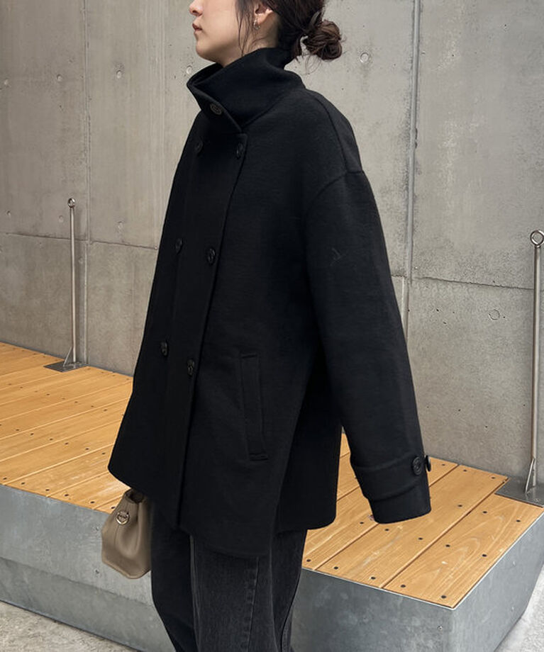  「【サイズ展開あり】Wフェイススタンドウールコート」|その他|