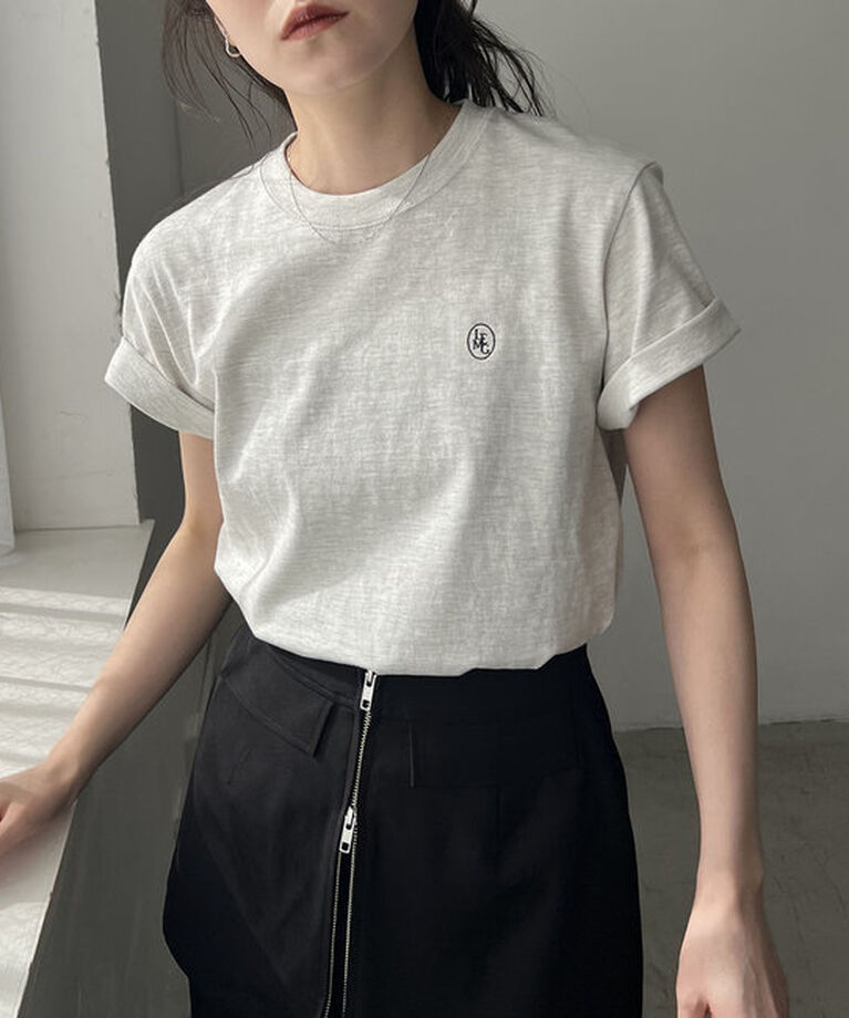  「【サイズ展開あり】1ポイントTシャツ」|Tシャツ・カットソー|ライトグレー