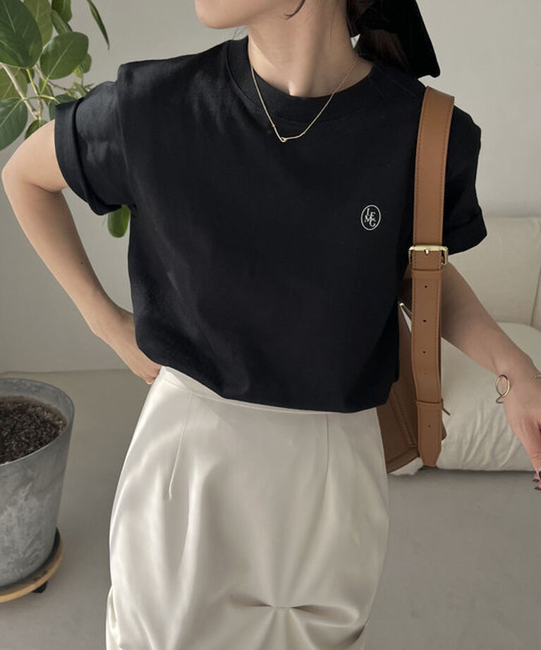  「【サイズ展開あり】1ポイントTシャツ」|Tシャツ・カットソー|ブラック