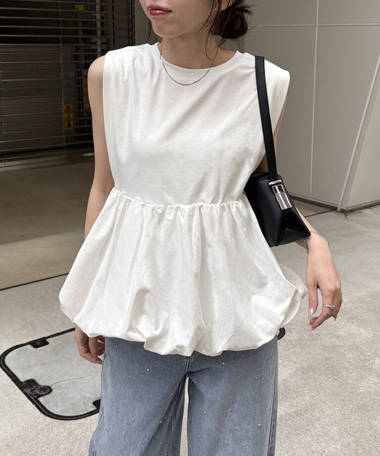  「バルーンドッキングTシャツ」|Tシャツ・カットソー|オフホワイト